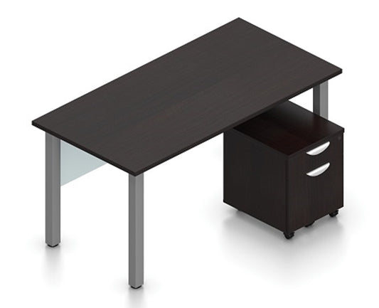 OTG SL-1 Layout 60"W x 30"D with Mobile Box/File Pedestal