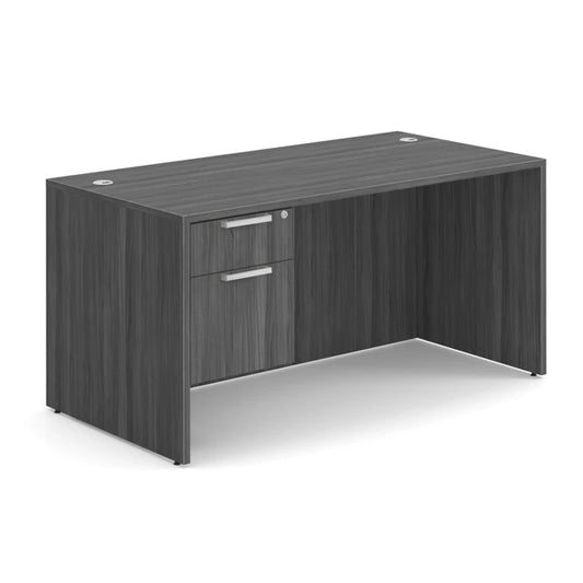 OS Laminate Single 3/4 Pedestal Desk - 60" x 30"