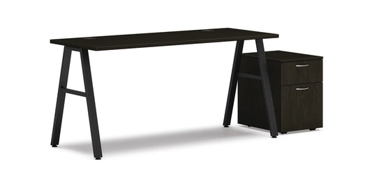 MOD 60W x 24D A-Leg Desk with Mobile Box/File Pedestal