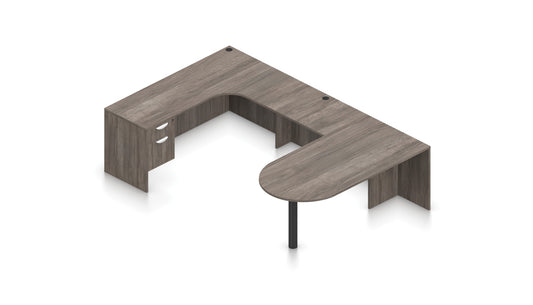 Offices to Go Layout SL-18 (72"W x 114"D) (Shown Left-Handed)