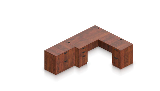 OTG SL-27 Layout L-Shape Desk with Two Drawer Lateral File