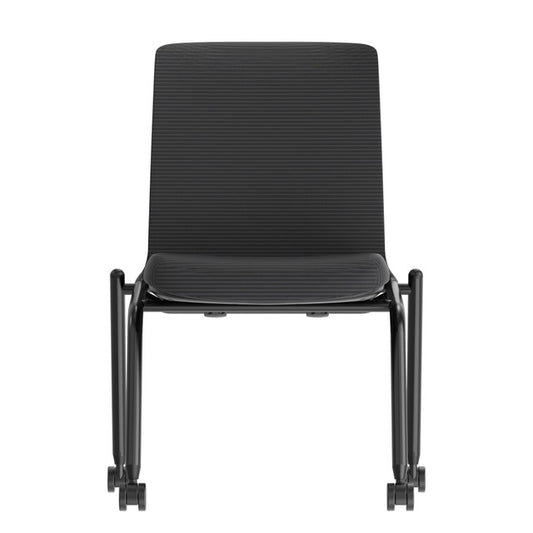 Orion Armless Nesting Chair with Black Frame (Sold as a Set of 2)