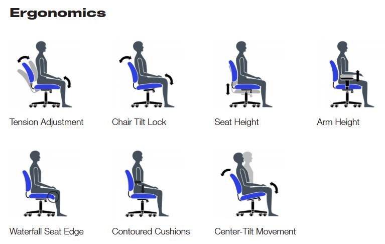 Offices to Go OTG12110B Mesh Back LuxPlus Tilter Chair