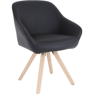 Modern Guest Chair with Wood Legs