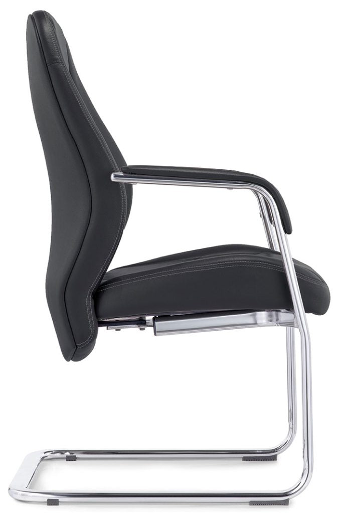 Black Leather Side Chair