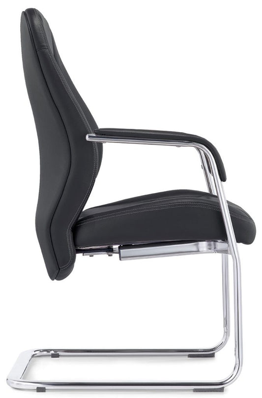 Black Leather Side Chair