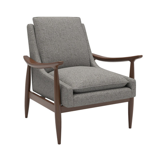 MIRA Wood Arm Upholstered Lounge Chair