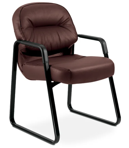 Pillowsoft Guest Chair-Black Leather