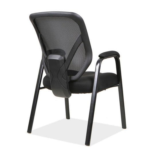 Big & Tall Mesh Back Guest Chair with Arms and Black Frame