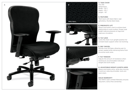 WAVE Mesh Back and Seat Big and Tall Executive Chair