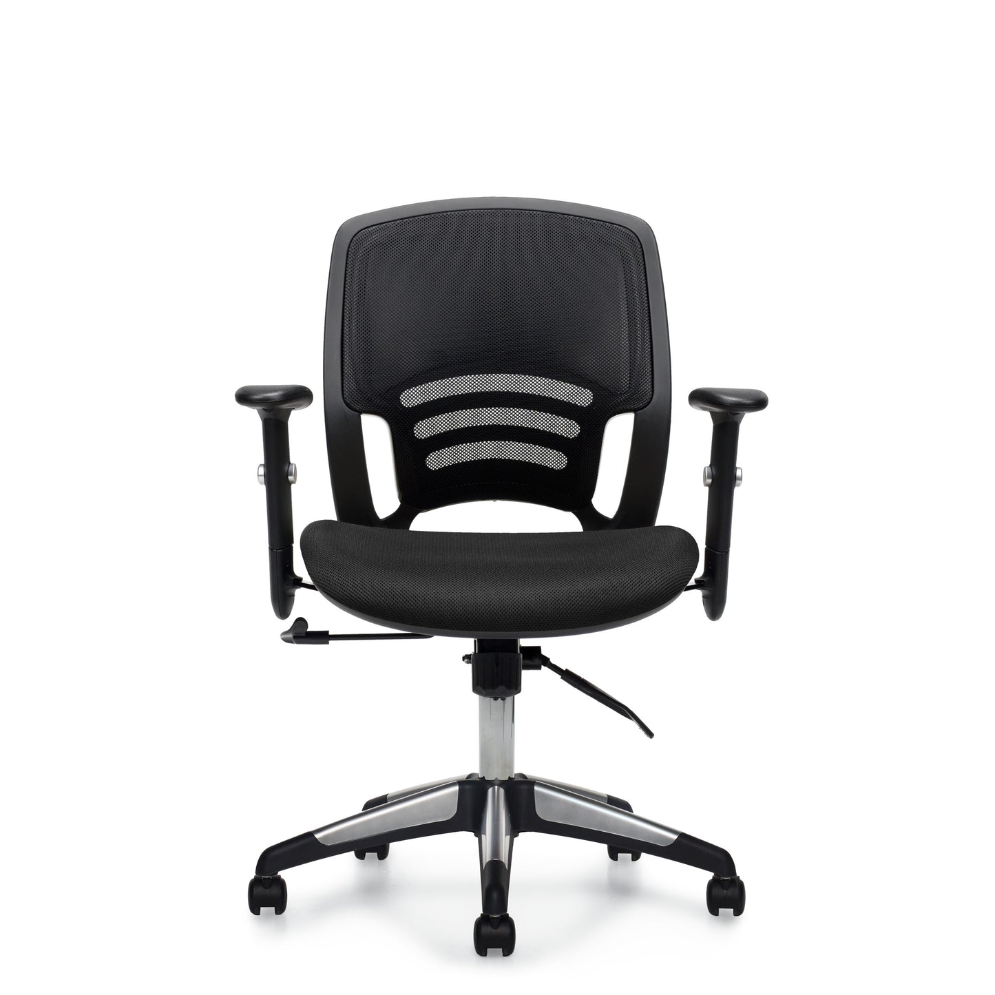 OTG11686B Mid Back Mesh Back Synchro-Tilter Chair
