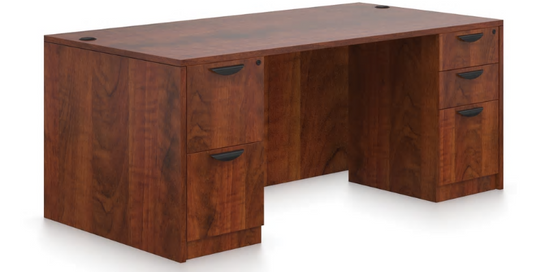 OTG 71"W x 36"D Double Full Pedestal Desk