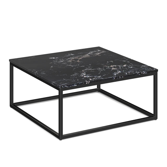 OSOT36SZQ LENOX 36" Square Coffee Table with Black Metal Base
