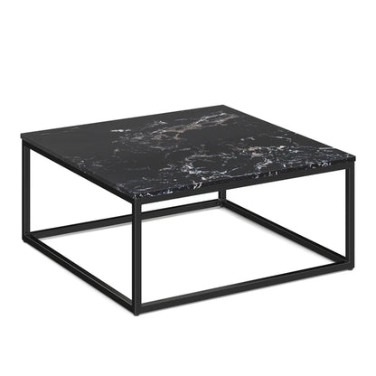 OSOT36SZQ LENOX 36" Square Coffee Table with Black Metal Base