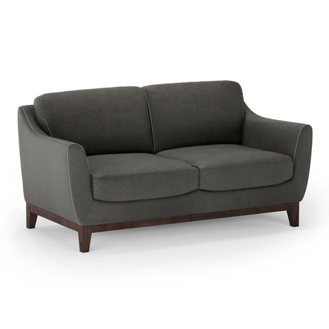 HARPER Loveseat with Mocha Wood Legs