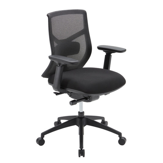 STARLIGHT Mid Back Luxe Task Chair with Black Frame and Seat Slider