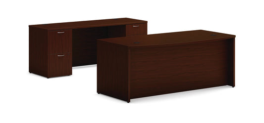 HON MOD 72"W x 96"D Office Suite with Bow Front Desk