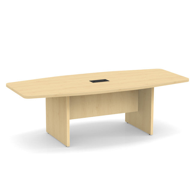 OS 8' Boat-Shaped Conference Table with Slab Base