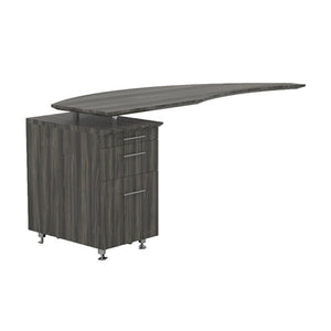 Medina™ 63" Left Curved Desk Return, P/B/F Pedestal