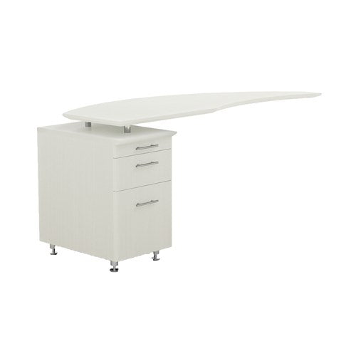 Medina™ 63" Left Curved Desk Return, P/B/F Pedestal