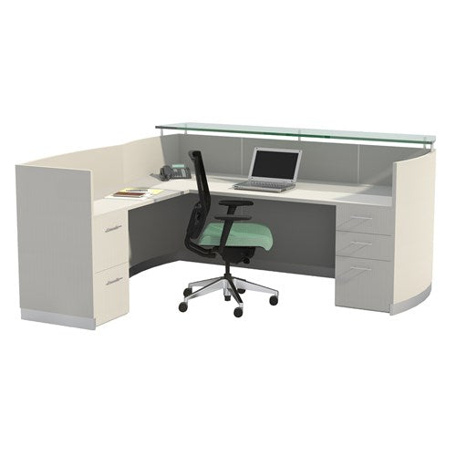 Medina™ Reception Station with Return, B/B/F & F/F Pedestals