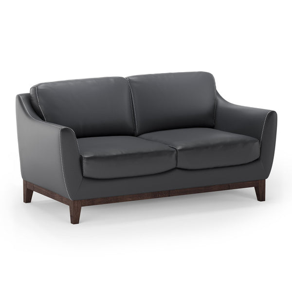 HARPER Loveseat with Mocha Wood Legs