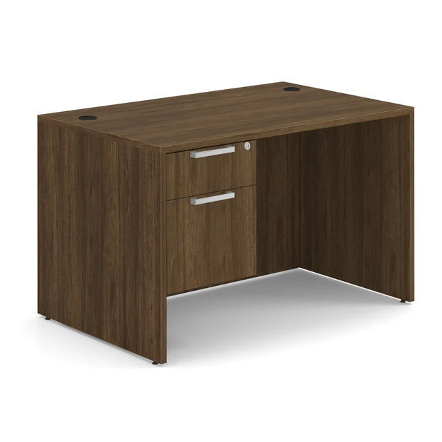 OS Laminate Collection Single 3/4 Pedestal Desk - 48" x 30"