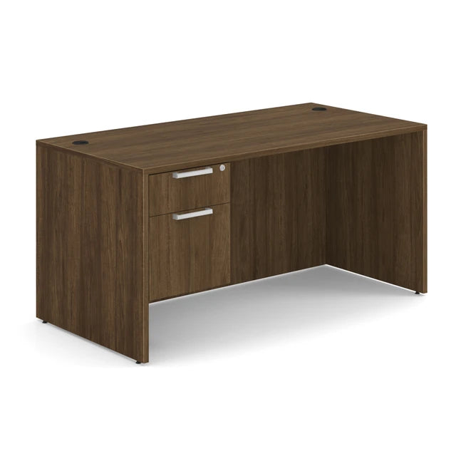 OS Laminate Single 3/4 Pedestal Desk - 60" x 30"