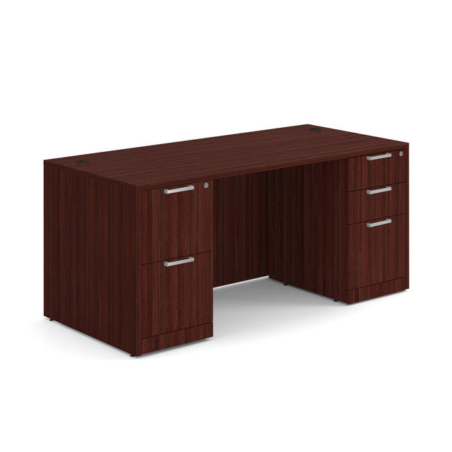 DBLFDOS102 Double Pedestal Desk 66"W x 30"D