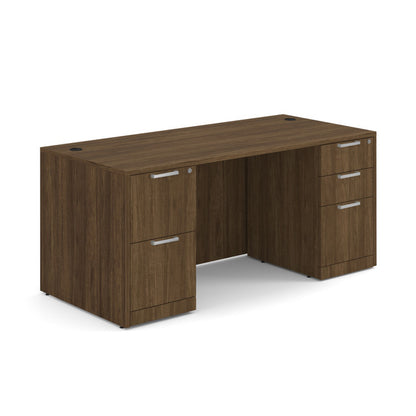 DBLFDOS102 Double Pedestal Desk 66"W x 30"D