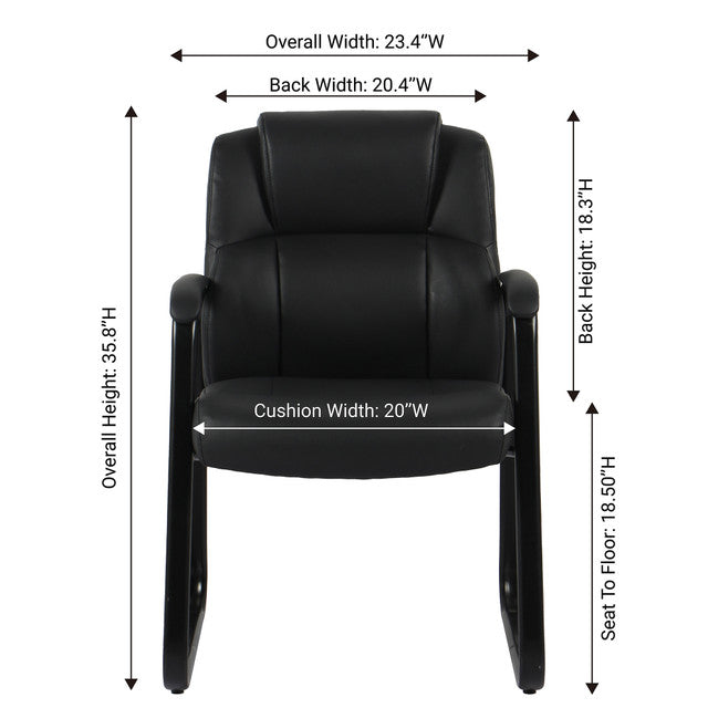 BRADY Executive Guest Chair with Sled Base