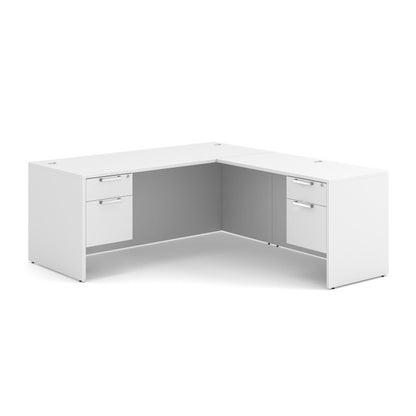 DBLHLOS105 L-Shape Desk with Two Hanging Box/File Pedestals 71"W x 77"D