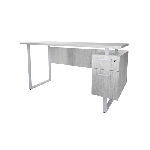 Mirella SOHO Desk with Built-In Pedestal