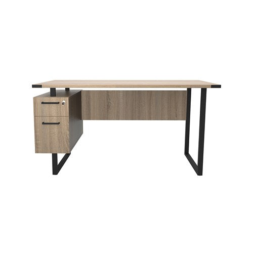 Mirella SOHO Desk with Built-In Pedestal