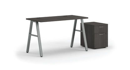 MOD 48"W A-Leg Desk with Mobile Storage