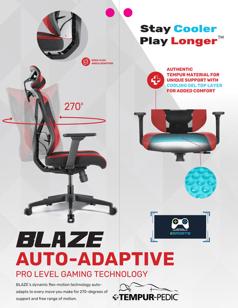 BLAZE Tempur Pedic Gaming Chair