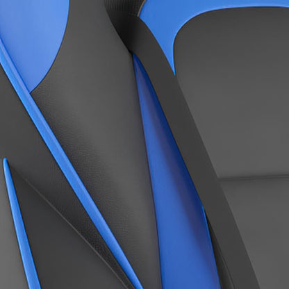 Gaming Chair Racing Computer Chair with Fully Reclining Back/Arms and Transparent Roller Wheels, Slide-Out Footrest