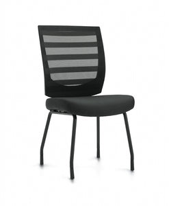 Armless Low Back Mesh Guest Chair (Casters and Glides included)
