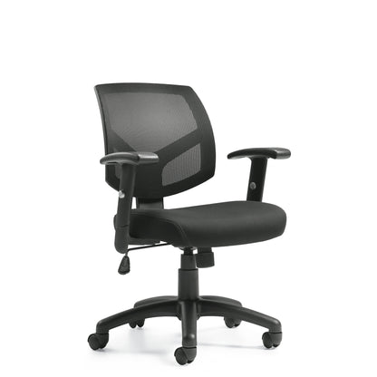 Offices to Go OTG11514B Mid-Back Mesh Back Synchro-Tilter Chair