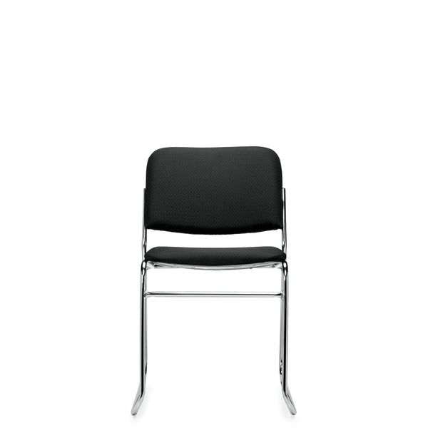 11697 Armless Fabric Stack Chair with Sled Base