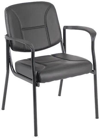 DAKOTA Black Vinyl Guest Chair