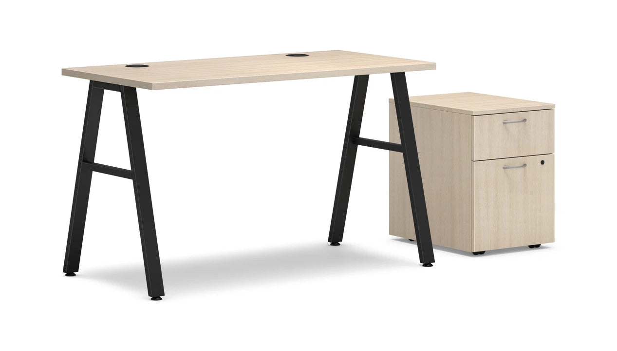 MOD 48"W A-Leg Desk with Mobile Storage