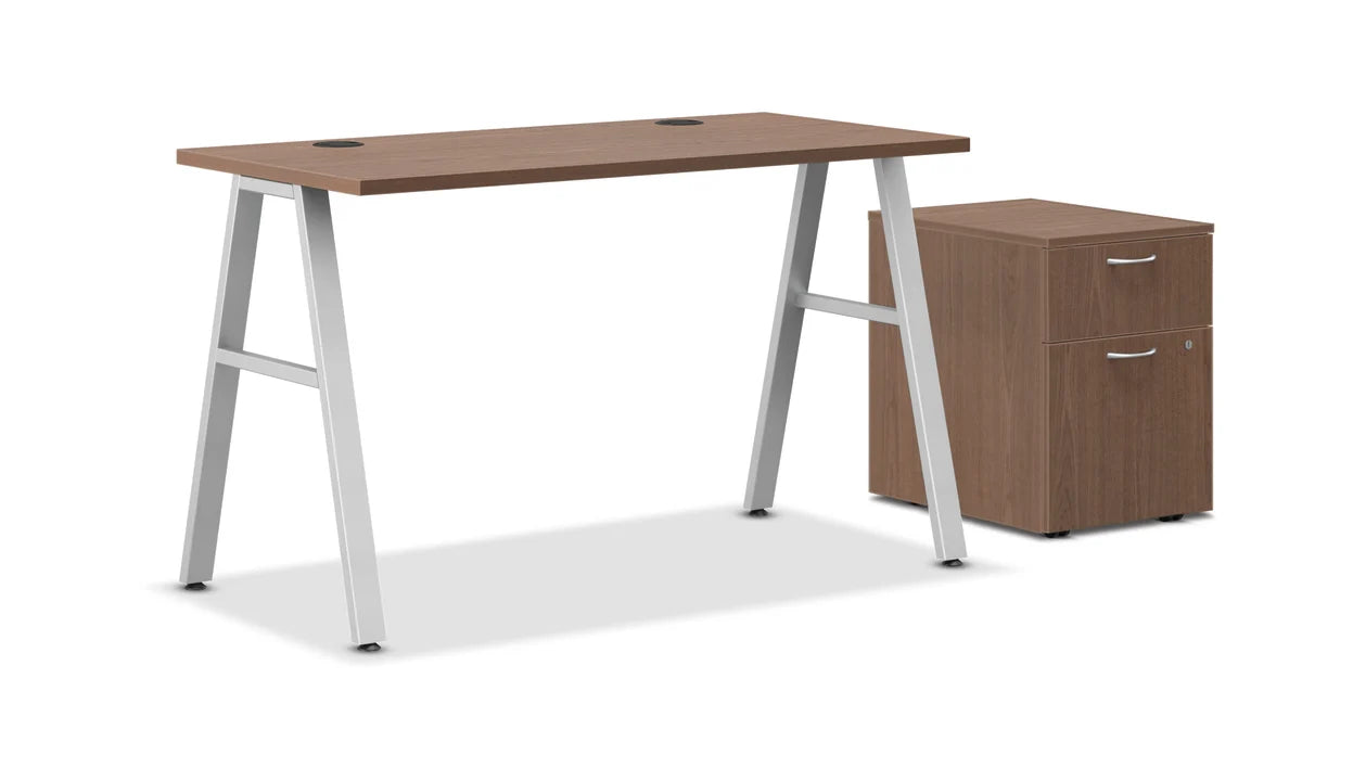 MOD 48"W A-Leg Desk with Mobile Storage