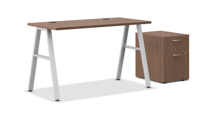 MOD 48"W A-Leg Desk with Mobile Storage