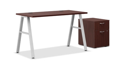 MOD 48"W A-Leg Desk with Mobile Storage