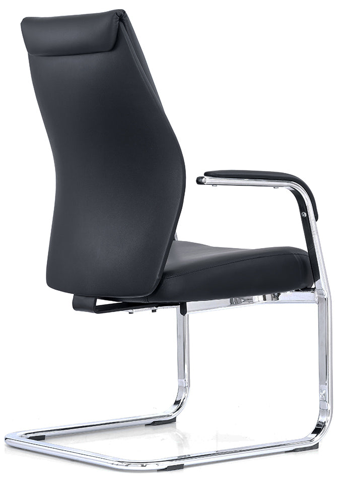 Black Leather Side Chair