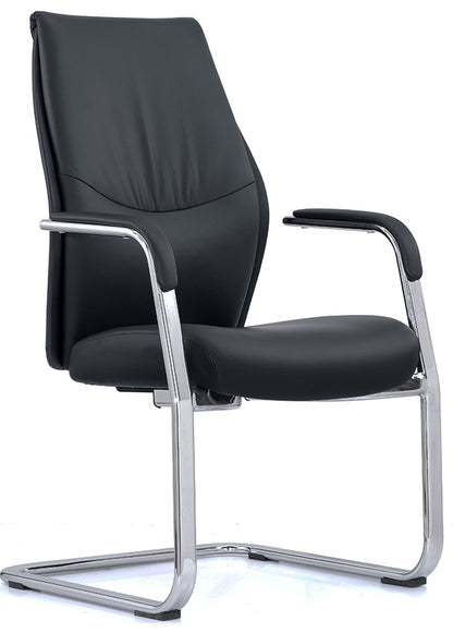 Black Leather Side Chair
