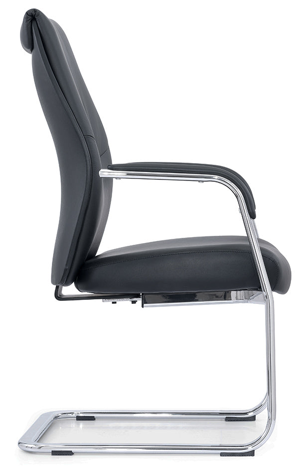 Black Leather Side Chair