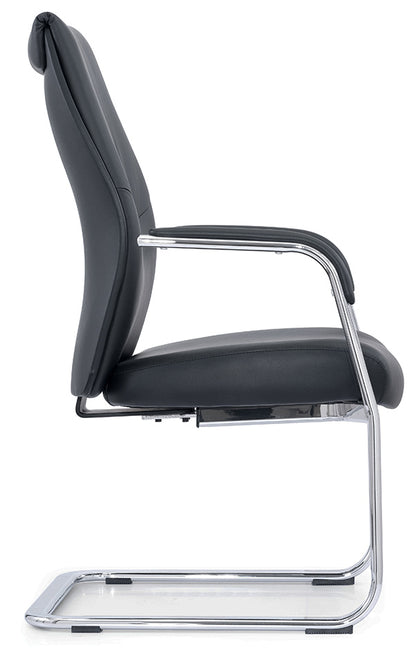 Black Leather Side Chair