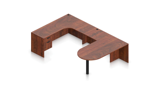 Offices to Go Layout SL-18 (72"W x 114"D) (Shown Left-Handed)